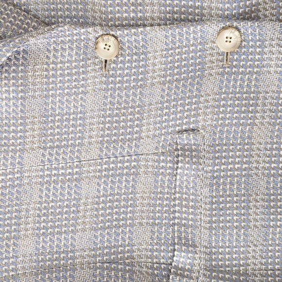 Liz Claiborne 90s tweed grey light blue oversize blazer 12 - Picture 6 of 6